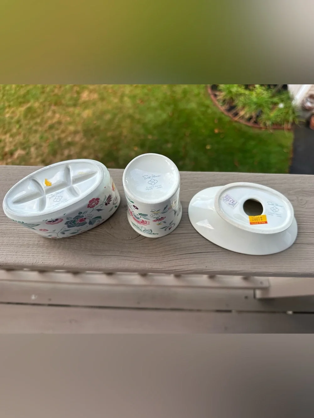 Vintage Judith Raises Otagiri Floral bathroom set